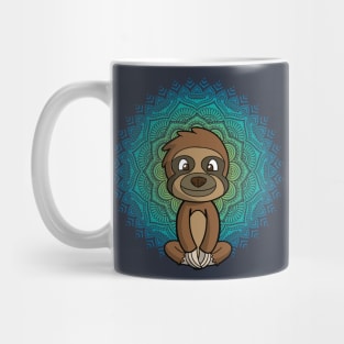 Sloth Yoga Meditate Mandala Mug